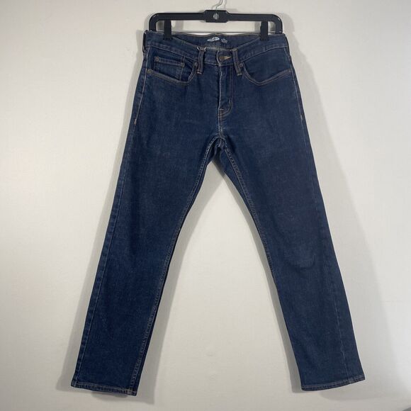 Old Navy Jeans Mens Stretch Slim Build in Flex 29x 28 Actual (29x30) Blue Denim - Picture 1 of 14